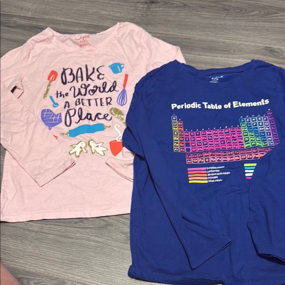 Cat & Jack Pink and Blue Long Sleeve Tees*
